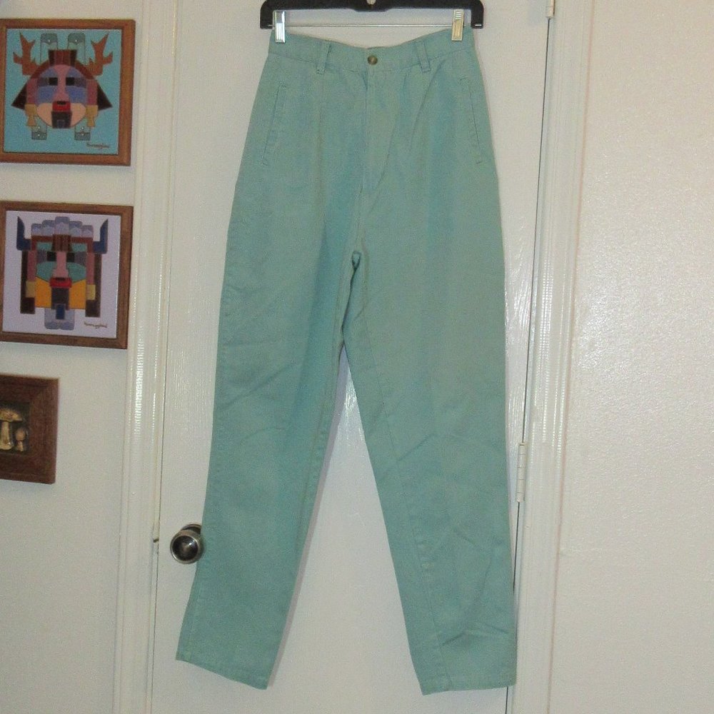 AVERROE Sea Green Cotton Pants Size 6